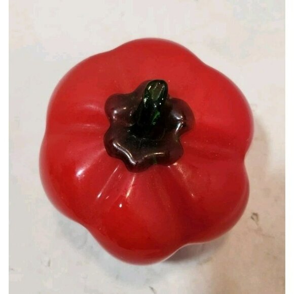 MCM Glass Purple Grapes & Red Bell Pepper Decorations Fruits Vegetables Food - Picture 4 of 16